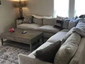 A gray sofa